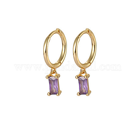 Real 18K Gold Plated 925 Sterling Silver Dangle Hoop Earrings for Women SY2365-9-1