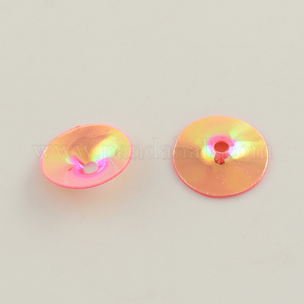 Ornament Accessories Disc Plastic Paillette Beads X-PVC-Q035-4mm-26-1