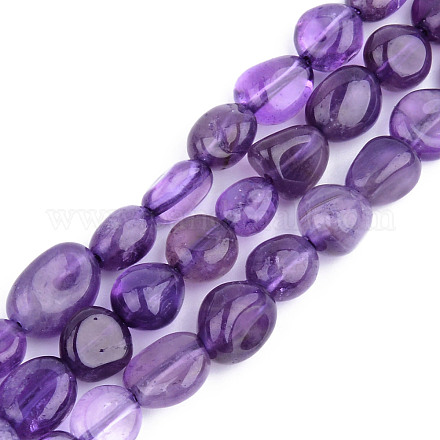 Chapelets de perles en améthyste naturelle G-S359-160-1