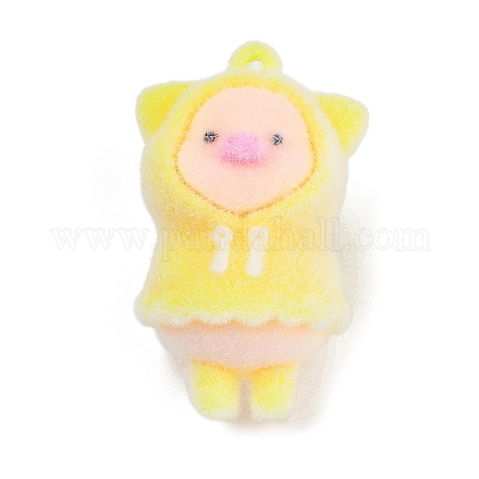 Кулоны из флокированной смолы RESI-S017-03C-1