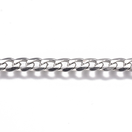 201 Stainless Steel Cuban Link Chains CHS-G017-12P-1