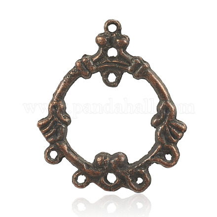 Tibetan Style Ring Alloy Chandelier Component Links PALLOY-J659-68R-1