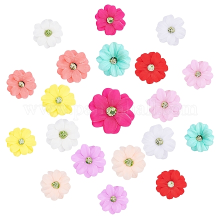 Sunnyclue 100 Stück 10 Farben handgefertigtes Seidentuch Sonnenblume DIY-SC0015-49-1