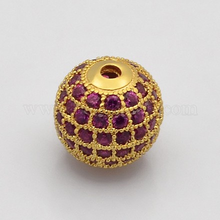 Perles de zircone cubique de grade AAA de micro pave KK-E711-12mm-119G-NR-1