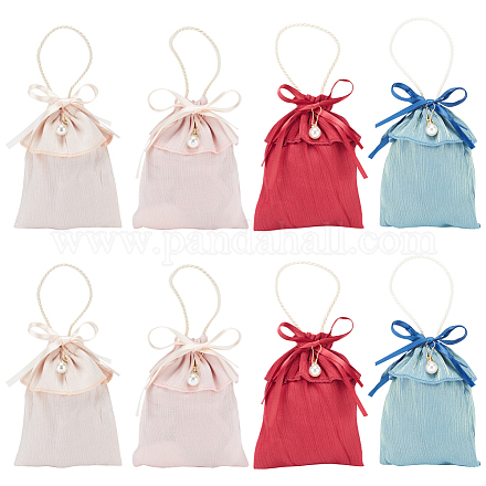 Benecreat 8 set 4 sacchetti regalo con coulisse per gioielli in raso di colori ABAG-BC0001-40-1