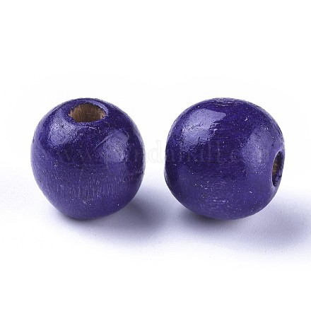 Dyed Natural Wood Beads WOOD-Q006-16mm-12-LF-1