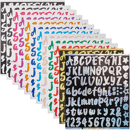 Самоклеящиеся этикетки из ПВХ 12 цвета DIY-CP0011-36-1