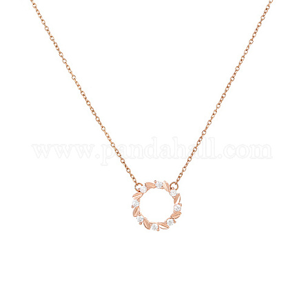 Ожерелья с подвеской в виде кольца с кубическим цирконием WC6264-1