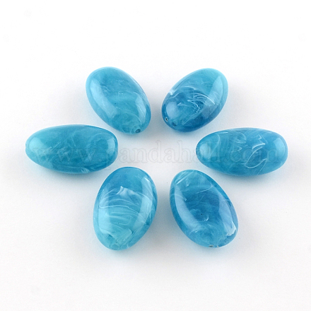 Oval Imitation Gemstone Acrylic Beads OACR-R033A-06-1
