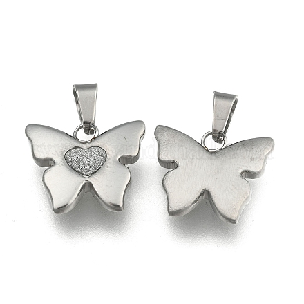 Valentines Day Ideas for Her 304 Stainless Steel Pendants STAS-J001-02-1