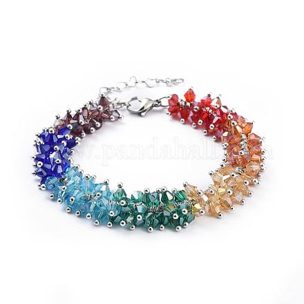 Perle di vetro braccialetti BJEW-JB04406-1