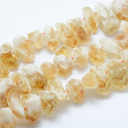 Chapelets de perles de citrine naturelle G-L551C-01-1