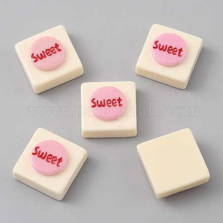 Кабошоны из непрозрачной смолы RESI-WH0028-21E-1