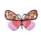 Butterfly Enamel Pins, Alloy Lapel Pins for Backpack Clothes, Red, 45x69mm
