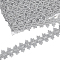Polyester Wavy Lace Ribbon, for Garment Accessories, Silver, 1-1/4 inch(32mm), 20yards/set
