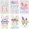 Plastic Drawing Painting Stencils Templates, Rectangle, Easter Theme Pattern, 29.7x21cm, 3pcs/set
