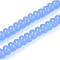 Imitation Jade Glass Beads, Rondelle, Cornflower Blue, 8~8.5x4.5~5mm, Hole: 1.2mm, about 75~77pcs/strand, 14.96 inch(38cm)