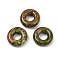 Natural Unakite Pendants, Donut/Pi Disc Charms, 15x5mm, Hole: 6mm