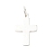 925 Sterling Silver Charms, with Jump Rings, Silver Color Plated, Cross, 12.5x8x0.5mm, Hole: 2.5mm