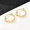 Heart Brass Micro Pave Clear Cubic Zirconia Hoop Earrings, Real 18K Gold Plated, 11x12.5x4mm