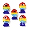 Handmade Lampwork Beads, Colorful, Fish, 20x13mm