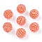 Imitation Pearl Acrylic Beads, Berry Beads, Combined Beads, Round, Coral, 12mm, Hole: 1.5mm, about 740pcs/500g