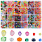 DIY Finding Beads Kits, including Glass Beads, Acrylic Beads, Mixed Color, 4~8x4~8x3~8mm, Hole: 1~2mm, 1710pcs/set