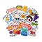 Cartoon Paper Stickers Set, Waterproof Adhesive Label Stickers, for Water Bottles, Laptop, Luggage, Cup, Computer, Mobile Phone, Skateboard, Guitar Stickers Decor, Mixed Color, 3.7x4.5x0.02cm, 50pcs/bag