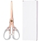 Stainless Steel Scissors, with Plastic Handle, Sewing Scissors, Rose Gold, 15.7x6.6x1cm