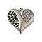 Non-Tarnish 304 Stainless Steel Pendant Rhinestone Settings, Heart, Stainless Steel Color, Fit for 1.6mm Rhinestone, 26x25.5x3.5mm, Hole: 1.5mm