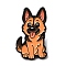 German Shepherd Enamel Pins, Alloy Lapel Pin Backs for Backpack Clothes, Chocolate, 30.5x17.5mm