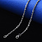 Non-Tarnish 304 Stainless Steel Cable Chain Necklace, with Lobster Claw Clasp, Stainless Steel Color, 19.68 inch(50cm), Link: 4x3x0.8mm