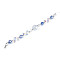 Glass and Acrylic and CCB Beads Strands, Mixed Shapes, for Jewelry Making, Faceted, Cornflower Blue, 10.8x8mm, Hole: 0.9mm, about 18pcs/strand, 7.09~7.48''(18~19cm)