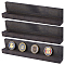 Wooden Coin Display Hanging Decorations, Rectangle, Black, 31.1x4.15x6.4cm