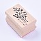Wooden Stamps, Rectangle with Idesia Polycarpa, BurlyWood, 40x27x25mm