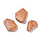 Natural Peach Moonstone Beads, No Hole/Undrilled, Faceted, Nuggets, 20.5~27.5x13~21x6~7mm