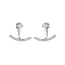 S925 Silver Stud Earrings with Zirconia, Simple and Elegant Style