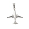 Airplane 304 Stainless Steel Pendants, Stainless Steel Color, 29.5x26.5x5.5mm, Hole: 7x3.5mm