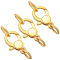 3Pcs 925 Sterling Silver Lobster Claw Clasps with Jump Rings, Golden, 9x6x2mm