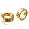Brass Bead Frame, Round Ring, Real 18K Gold Plated, 12x4mm, Hole: 1.4mm
