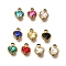 304 Stainless Steel with Rhinestone Pendants, Ion Plating(IP), Heart, Mixed Color, 9.5x6.5x4.5mm, Hole: 1.6mm
