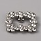 Alloy Crystal Rhinestone Shoe Decoration, Detachable Shoe Buckle Clip, Rectangle Pattern, 51.5x40x9.8mm