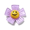 Resin Cabochons, with Acrylic, Flower with Smiling Face , Orchid, 33.5x34.5x10mm