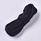 7 Strand Core Polyester Cords Rope, Solid Color, Black, 4mm, about 3m/bundle