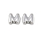 304 Stainless Steel Charms, Letter, Letter M, 7.5x7.5x3.5mm, Hole: 1.8mm