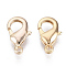 Brass Lobster Claw Clasps, Nickel Free, Real 18K Gold Plated, 15x9x3.5mm, Hole: 1.6mm