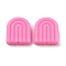 Silicone Beads, Arch, Hot Pink, 19x16.5x5.5mm, Hole: 2mm