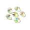 Acrylic Beads, Imitation Baroque Pearl Style, Oval, Pale Green, 11x9.5x6mm, Hole: 1.3mm