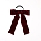 Velvet Hair Ties, Hair Accessories for Women Girls, Bowknot, Dark Red, 170x135mm