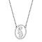Mother's Day 304 Stainless Steel Ppregnant Pendant Necklaces for Women, Silver, 17.72 inch(45cm)